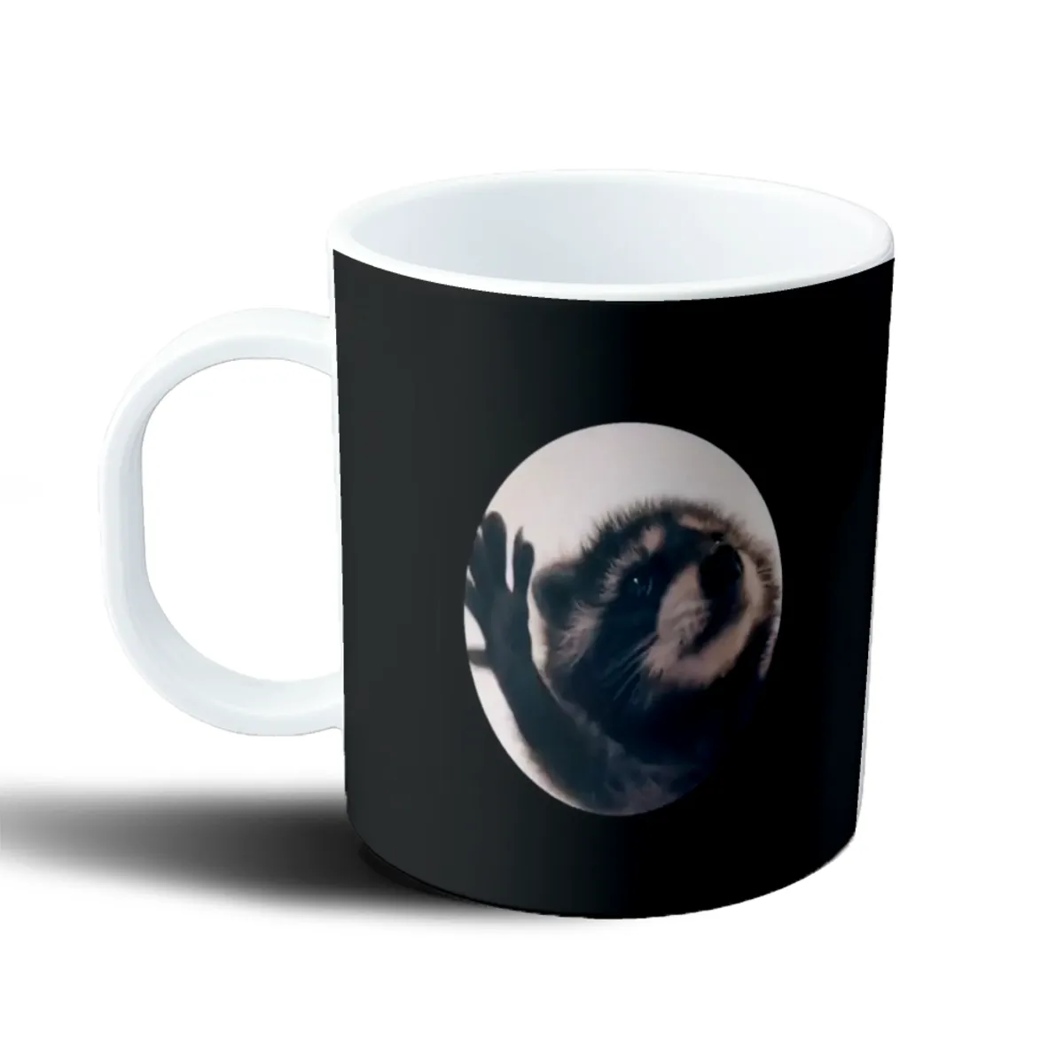 Taza de Plástico Pedro Pedro Mapache con la mano levantada - vista 2