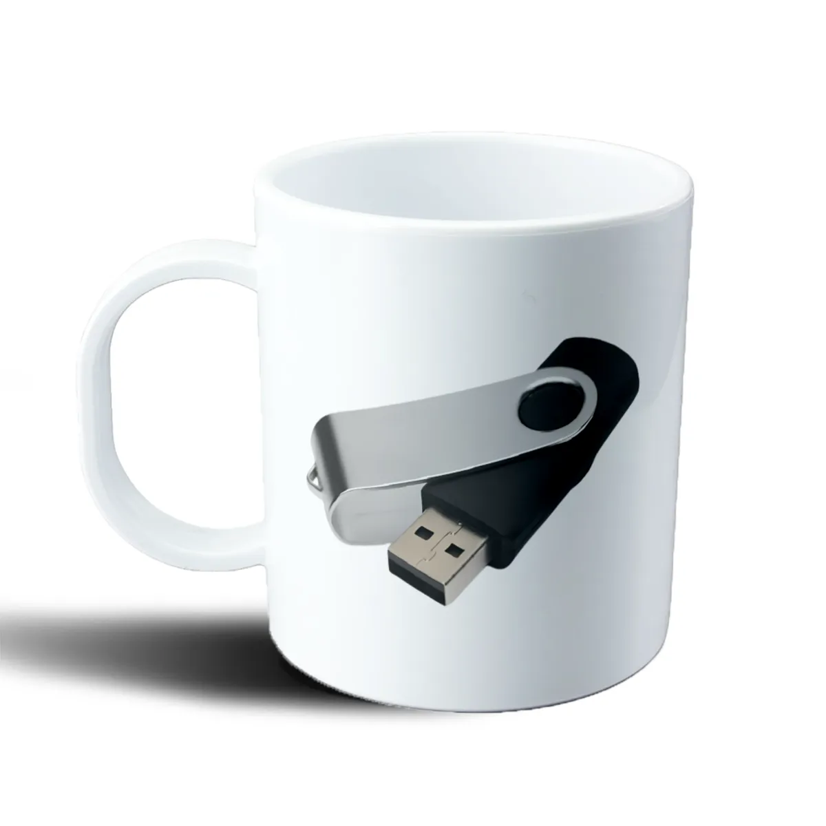 Taza de Plástico Adorni Pendrive - vista 2