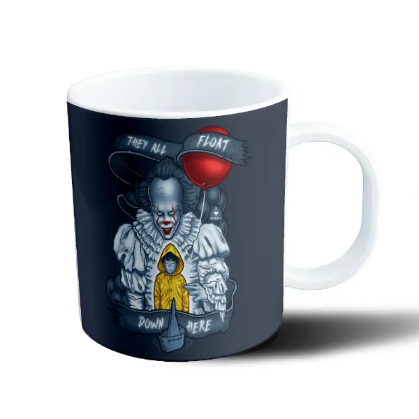 Taza de Plástico Pennywise IT y Georgie Globo Rojo