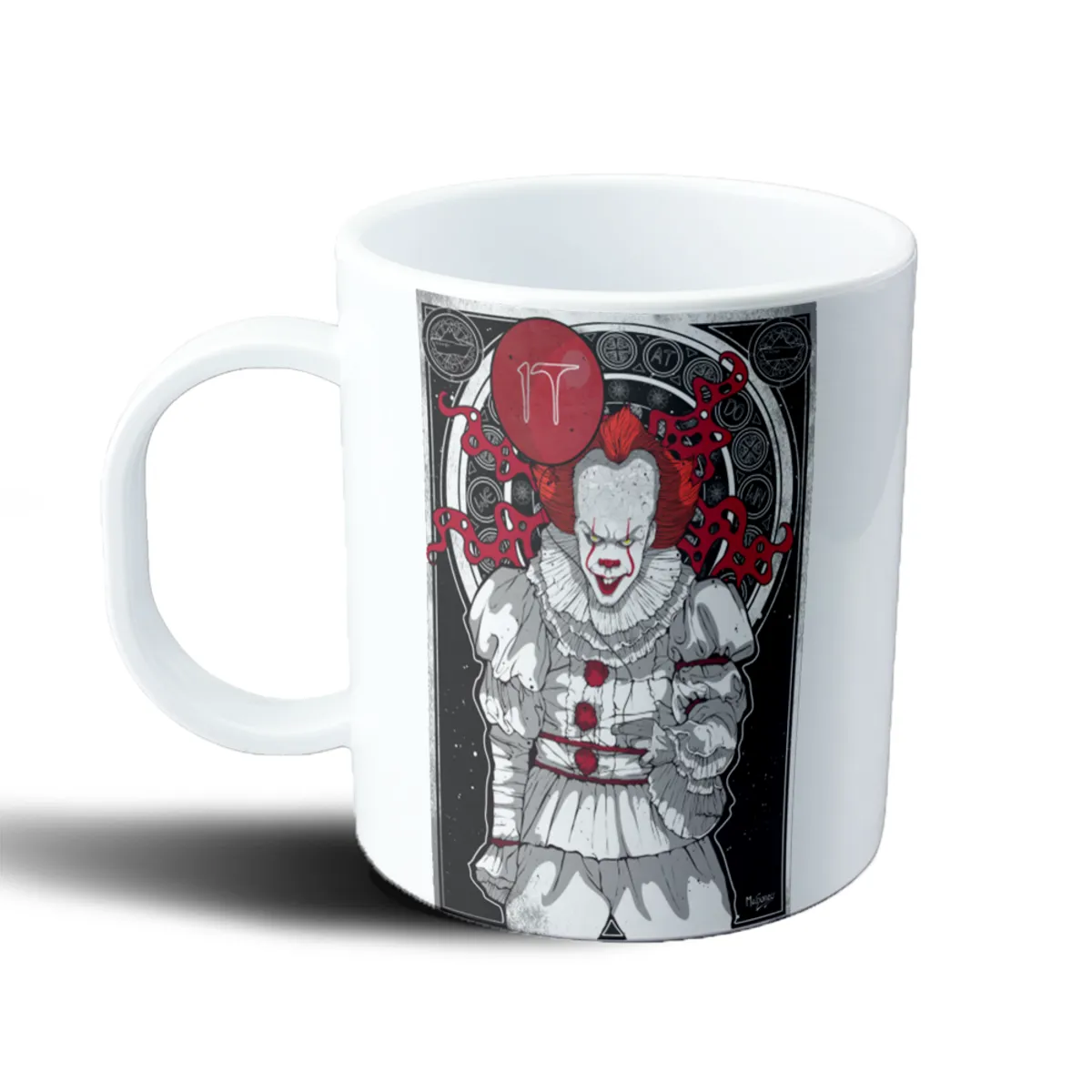 Taza de Plástico Pennywise IT Art Nouveau Globo Rojo - vista 2
