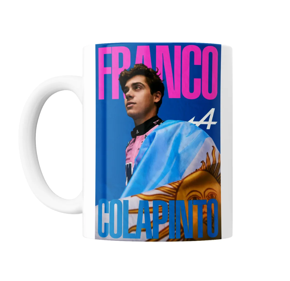 Taza de Cerámica Franco Colapinto Bandera Argentina - vista 2