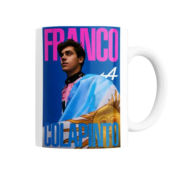 Taza de Cerámica Franco Colapinto Bandera Argentina