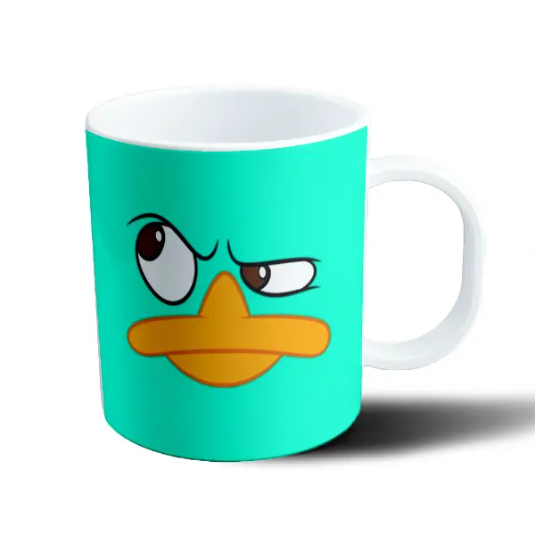 Taza de Plástico Perry el Ornitorrinco Cara
