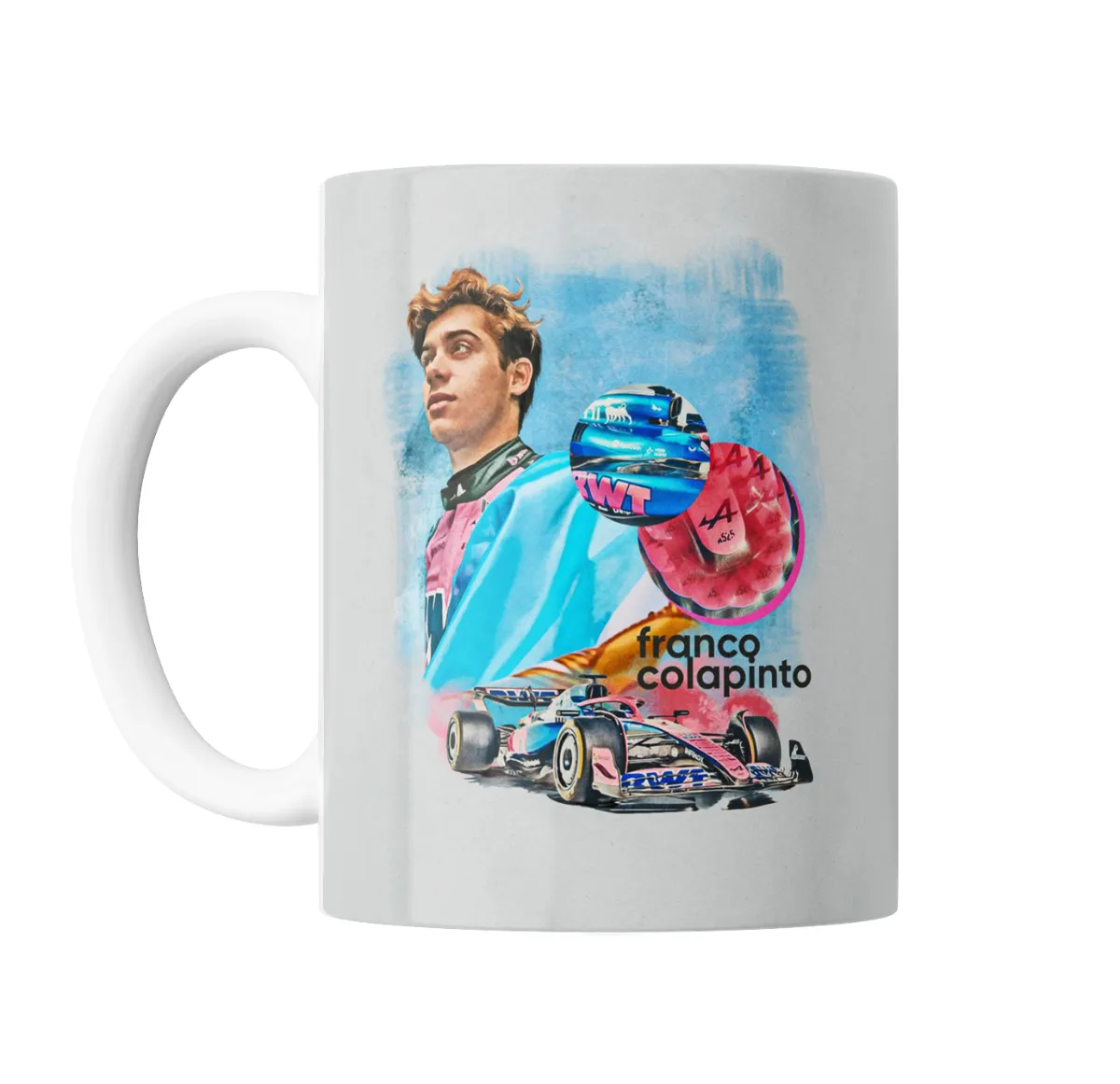 Taza de Cerámica Colapinto Alpine F1 Auto - vista 2