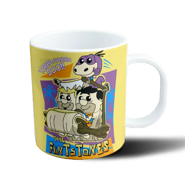 Taza de Plástico Los Picapiedras Pedro Pablo Dino