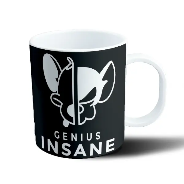 Taza de Plástico Pinky y Cerebro Genius Insane