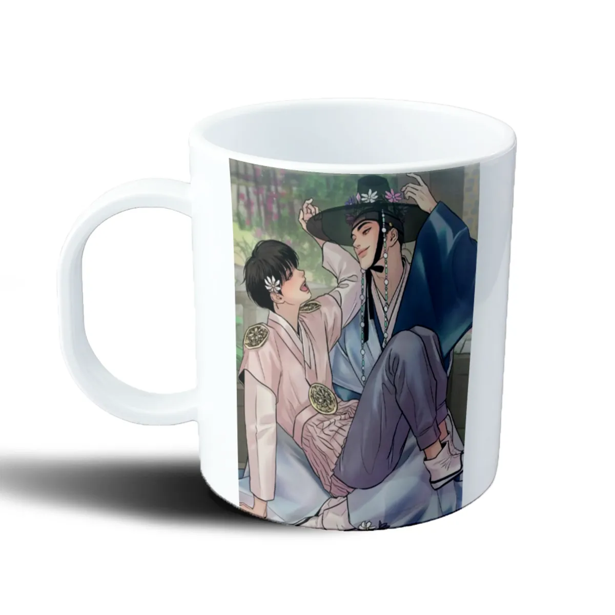 Taza de Plástico Pintor Nocturno Hanbok y Gat Floral - vista 2