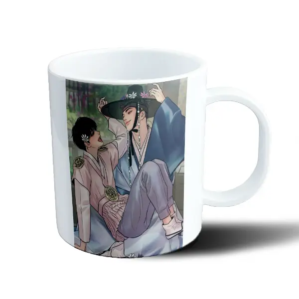Taza de Plástico Pintor Nocturno Hanbok y Gat Floral