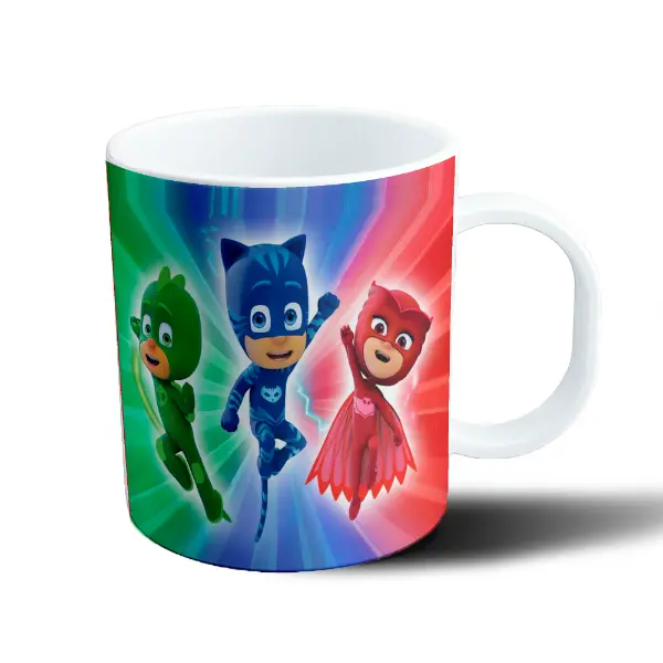 Taza de Plástico PJ Masks Gekko Catboy Owlette