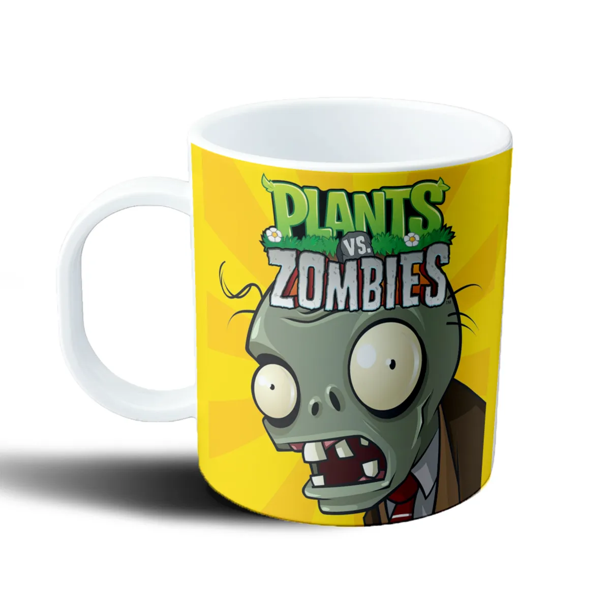 Taza de Plástico Plants vs Zombies Zombie Cabeza Amarilla - vista 2