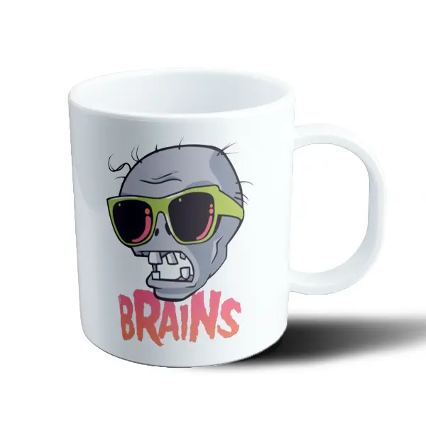 Taza de Plástico Plantas vs Zombies Zombie con Lentes Brains