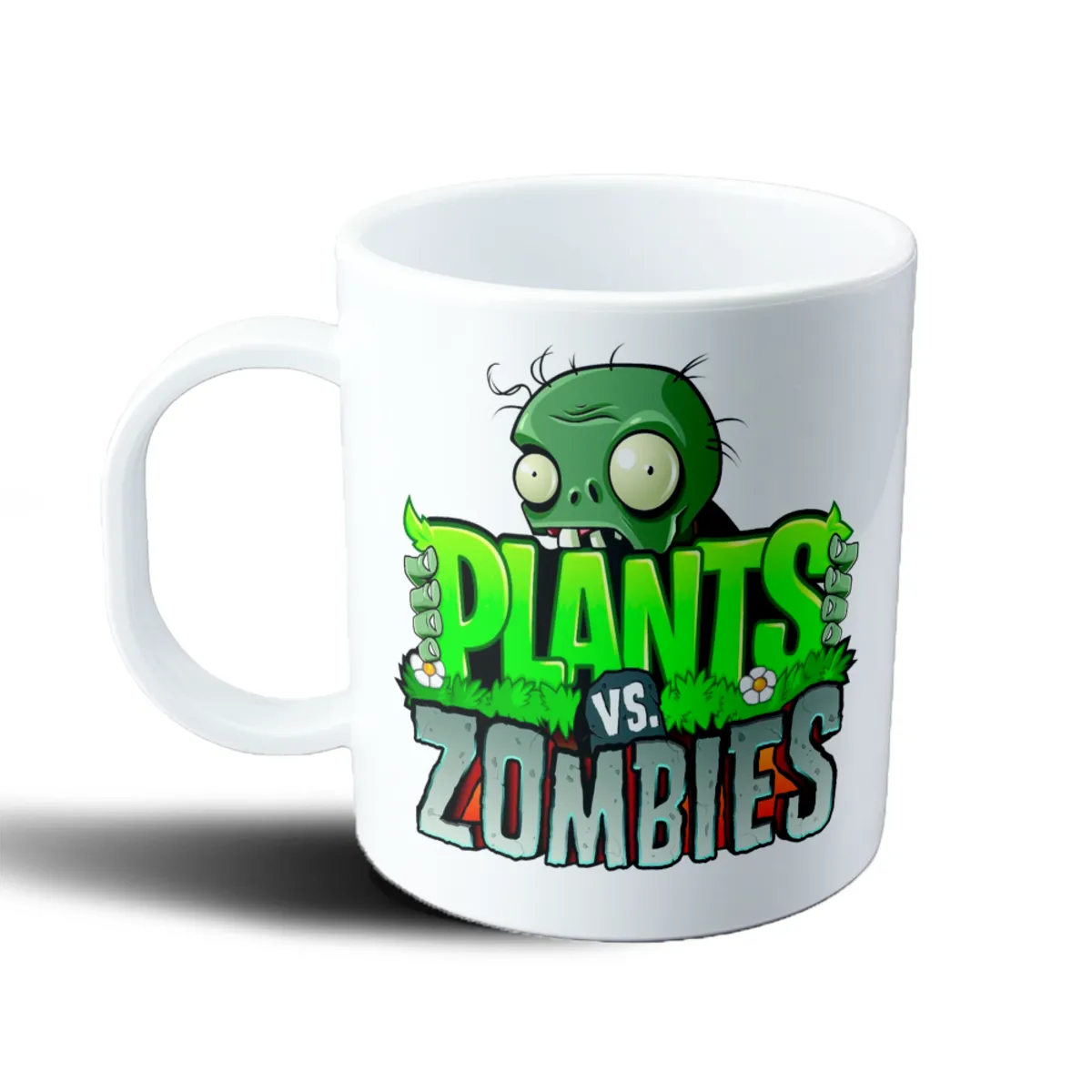Taza de Plástico Plants vs Zombies Logo con Zombie - vista 2