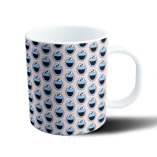 Taza de Plástico Plaza Sésamo Monstruo de las Galletas Patrón