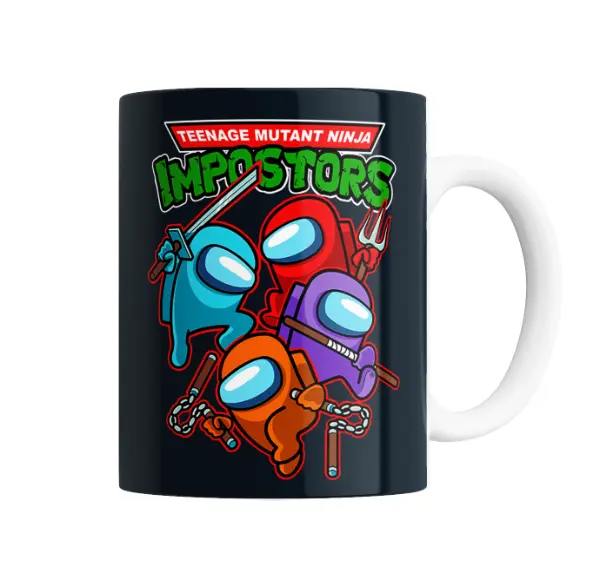 Taza de Cerámica Among Us Impostors Tortugas Ninja