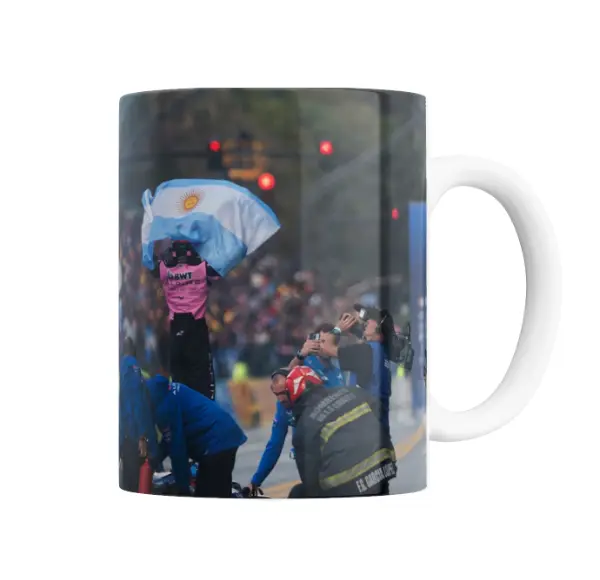 Taza de Cerámica Colapinto Bandera Argentina Fórmula 1
