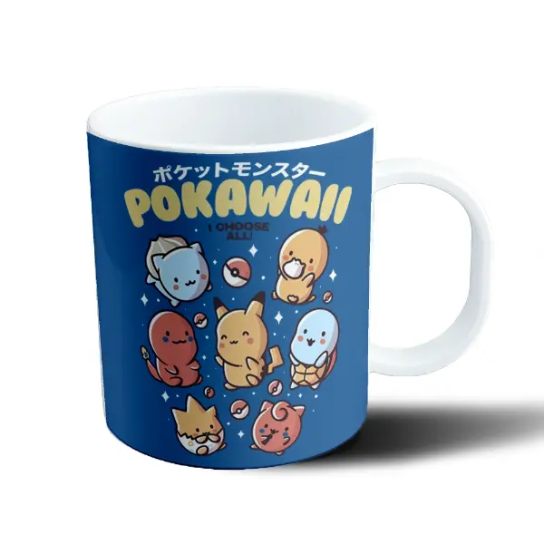 Taza de Plástico Pokemon Pokawaii Pikachu y Amigos