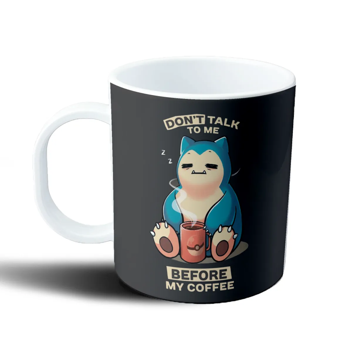 Taza de Plástico Pokemon Snorlax Don't Talk To Me Before My Coffee - vista 2