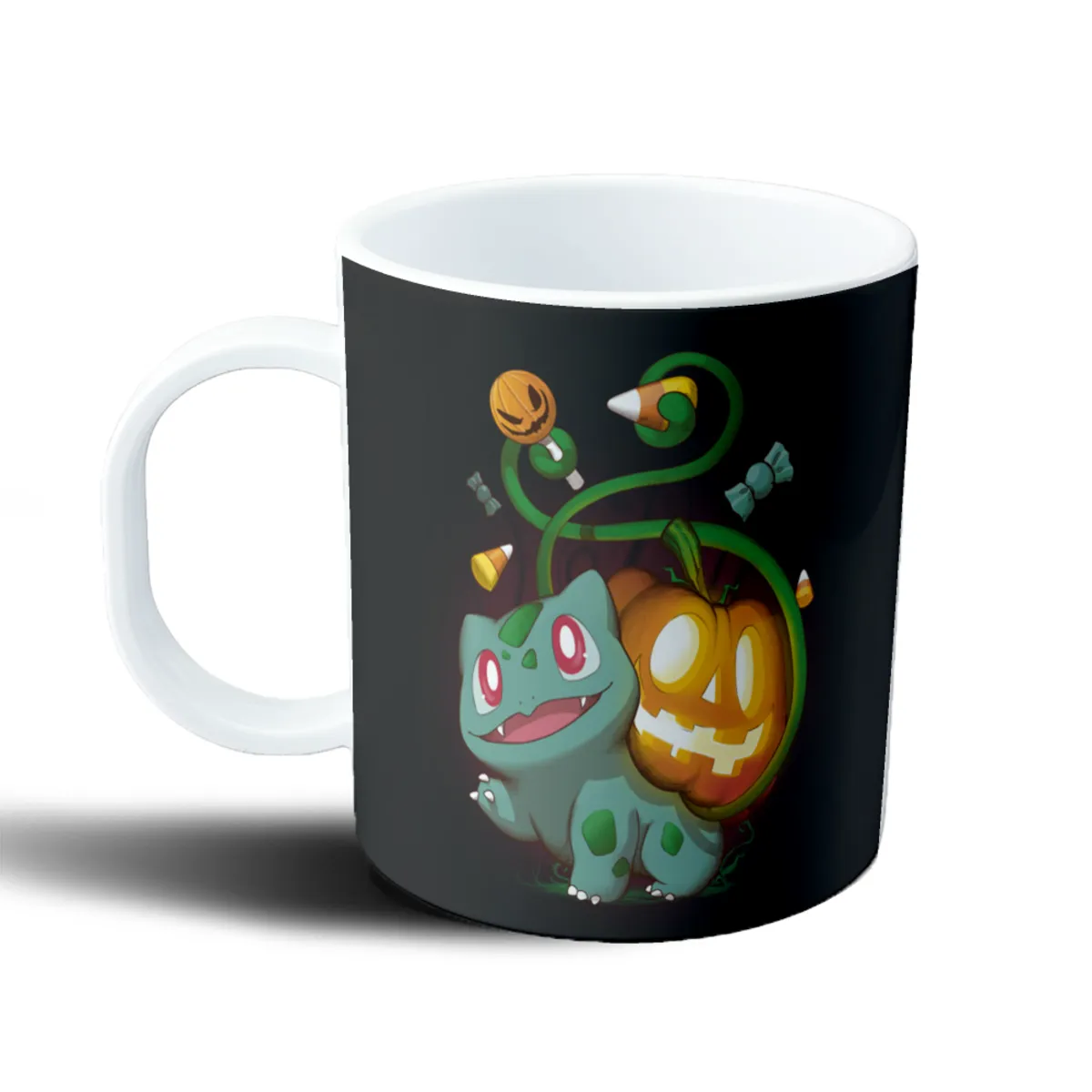 Taza de Plástico Pokemon Bulbasaur Halloween Calabazas - vista 2