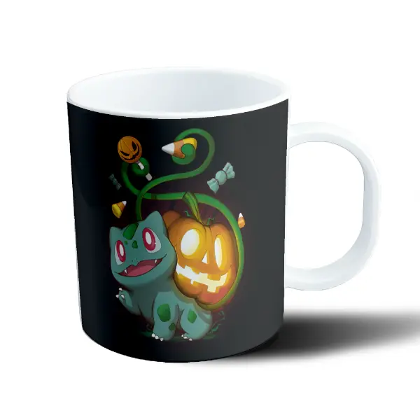 Taza de Plástico Pokemon Bulbasaur Halloween Calabazas
