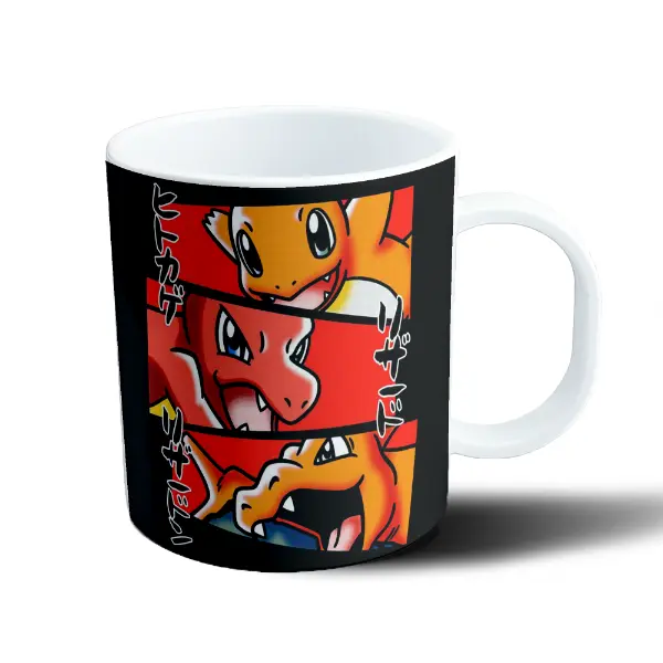 Taza de Plástico Pokemon Evolución Charmander Charmeleon Charizard
