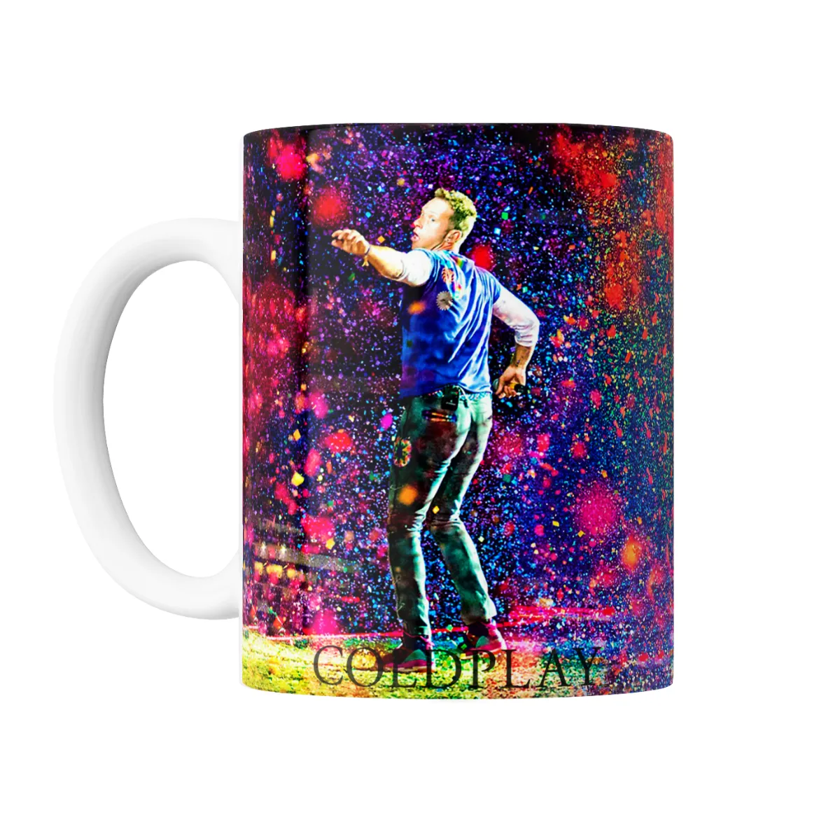 Taza de Cerámica Coldplay Concierto Confeti Colores - vista 2