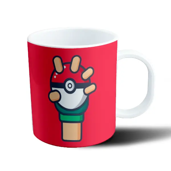 Taza de Plástico Pokemon Pokebola con Manos