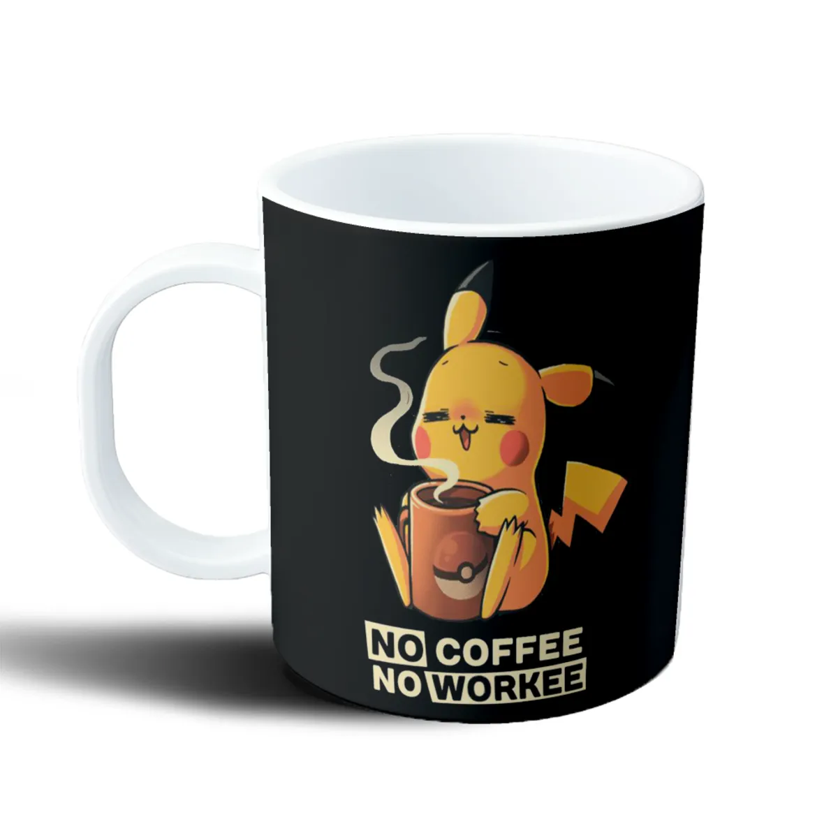 Taza de Plástico Pokemon Pikachu No Coffee No Workee - vista 2
