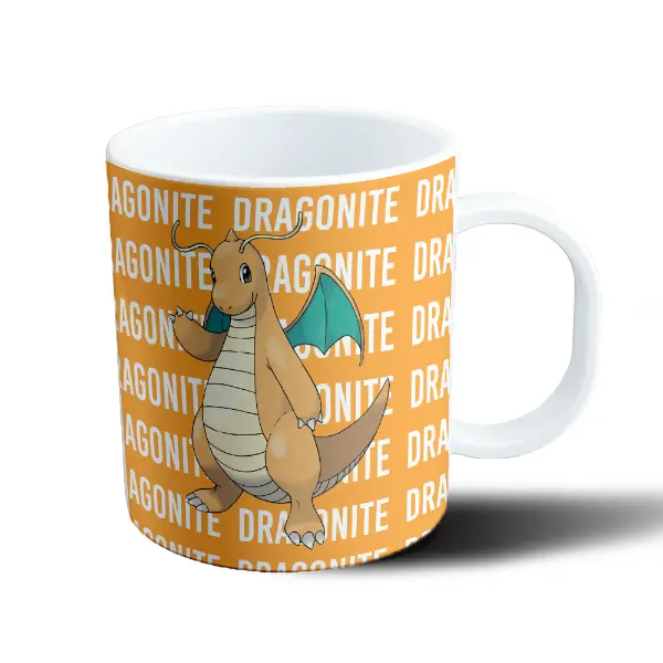 Taza de Plástico Pokemon Dragonite Patrón Naranja