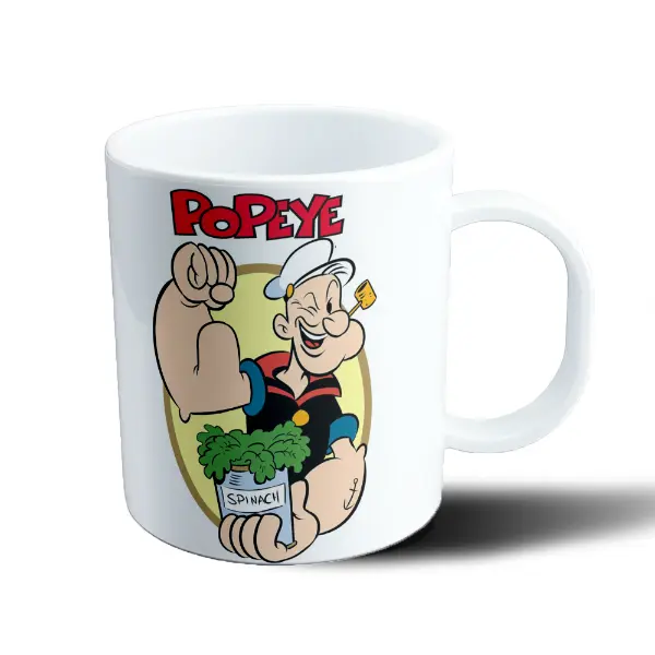 Taza de Plástico Popeye el Marino con Espinaca