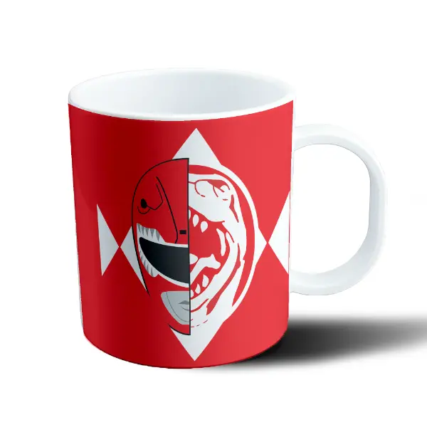 Taza de Plástico Power Rangers Ranger Rojo Dinosaurio