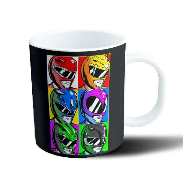 Taza de Plástico Power Rangers Pop Art