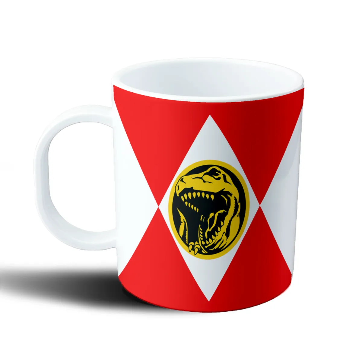 Taza de Plástico Power Rangers Ranger Rojo Emblema Dinosaurio - vista 2