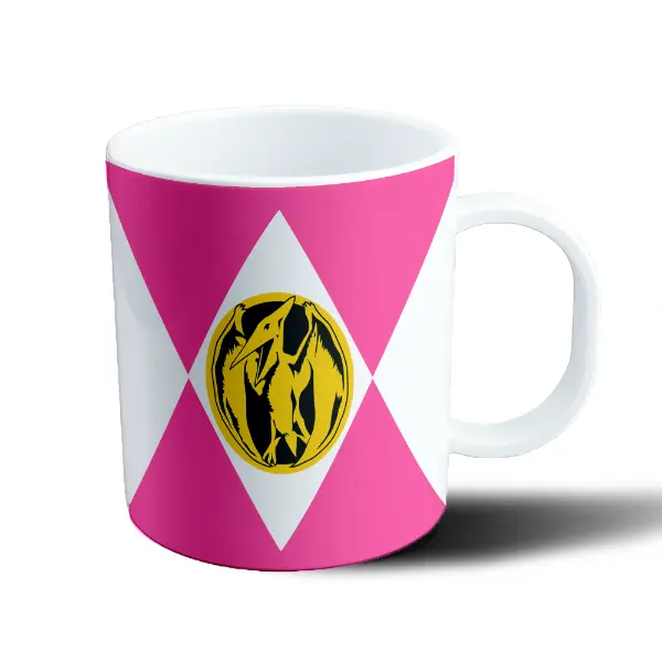 Taza de Plástico Power Rangers Ranger Rosa Pterodáctilo