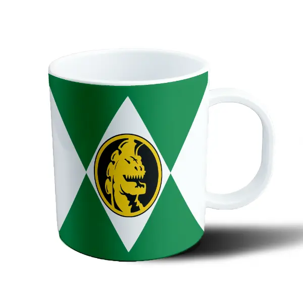 Taza de Plástico Power Rangers Ranger Verde Dinosaurio