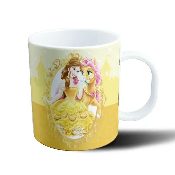 Taza de Plástico Princesas Disney Bella y Palomino