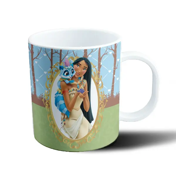 Taza de Plástico Princesas Disney Pocahontas y Meeko