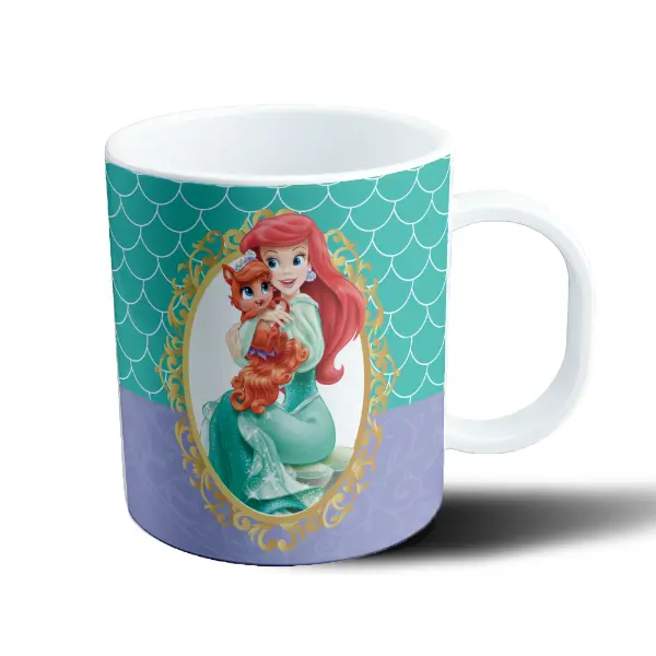 Taza de Plástico Princesas Disney Ariel con Mascota
