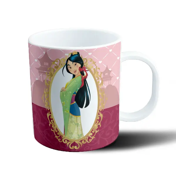Taza de Plástico Princesas Disney Mulán con Mushu