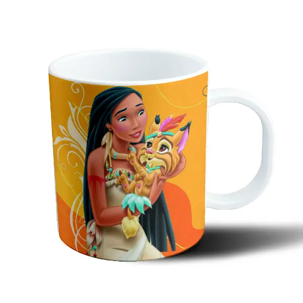 Taza de Plástico Princesas Disney Pocahontas con su animal