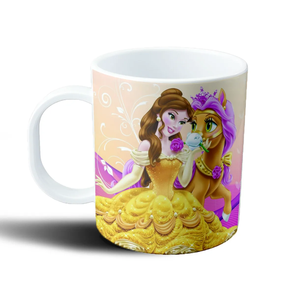 Taza de Plástico Princesas Disney Bella y Palacio Pets Caballo - vista 2