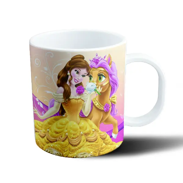 Taza de Plástico Princesas Disney Bella y Palacio Pets Caballo
