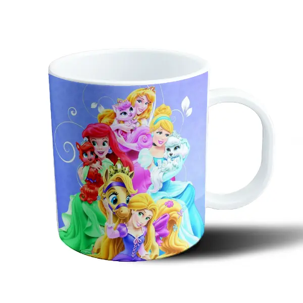 Taza de Plástico Princesas Disney con Mascotas