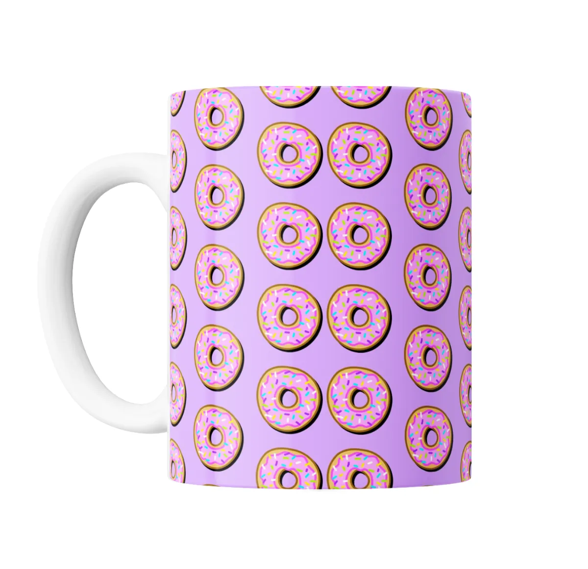 Taza de Cerámica Donas Rosadas con Chispas - vista 2