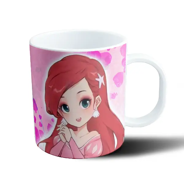 Taza de Plástico Princesas Disney Ariel Estilo Anime