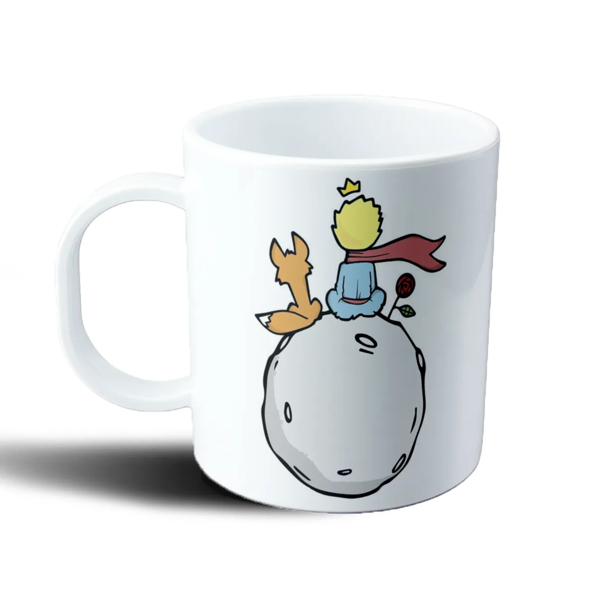 Taza de Plástico El Principito con Zorro y Rosa - vista 2
