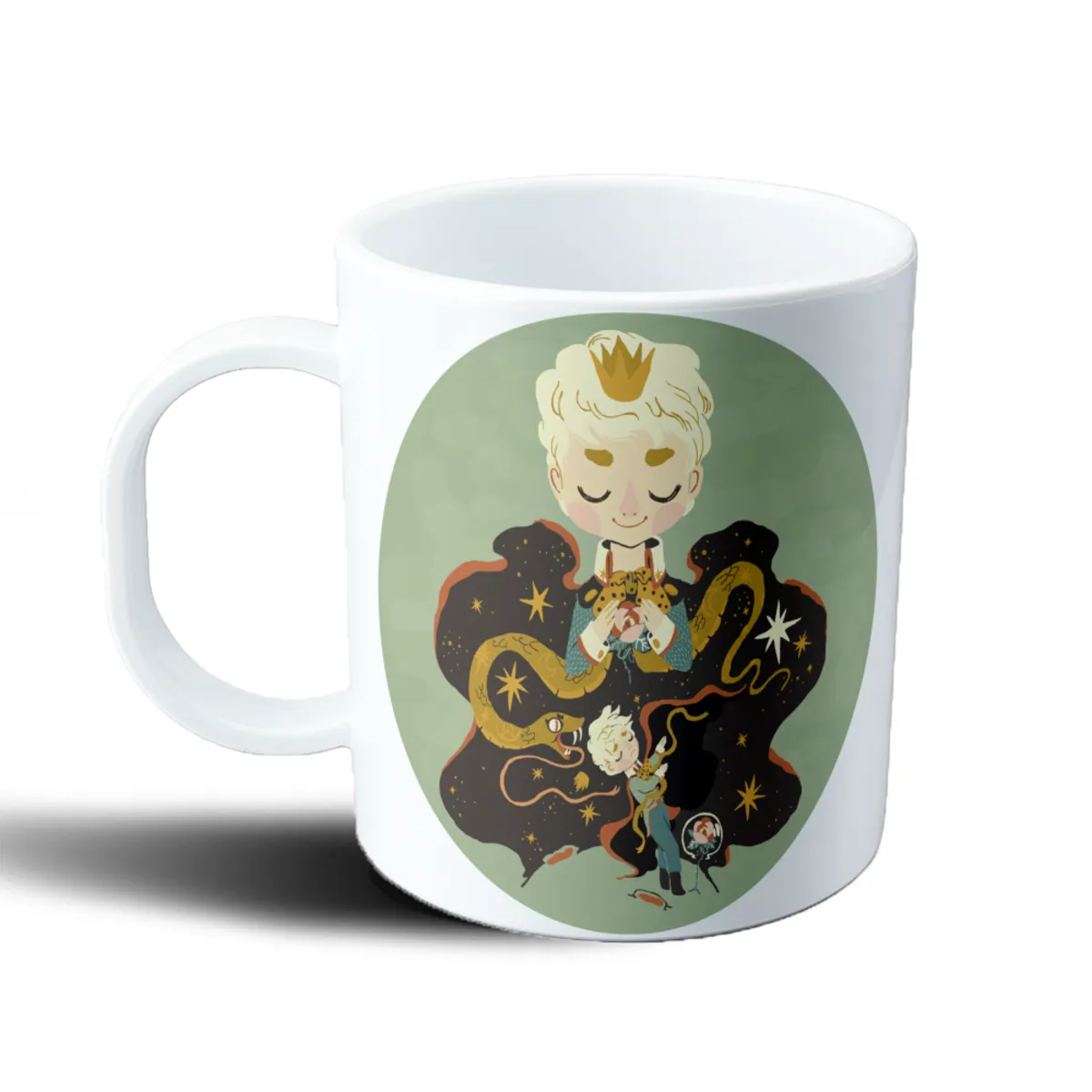 Taza de Plástico Principito Rosa y Serpiente - vista 2