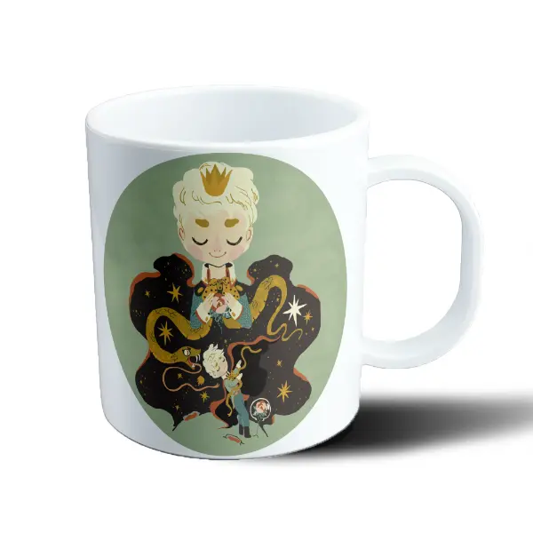 Taza de Plástico Principito Rosa y Serpiente
