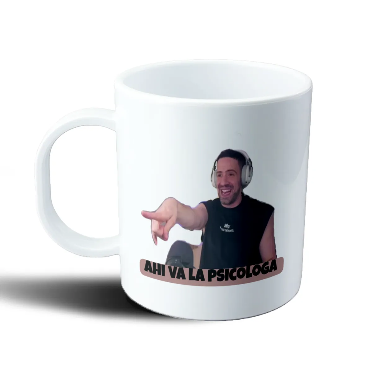 Taza de Plástico Martin Cirio Ahi va la psicologa - vista 2