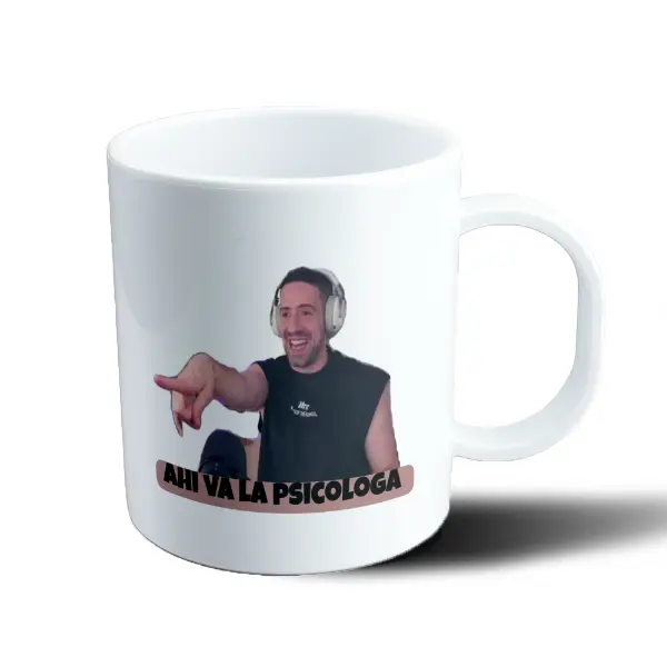 Taza de Plástico Martin Cirio Ahi va la psicologa