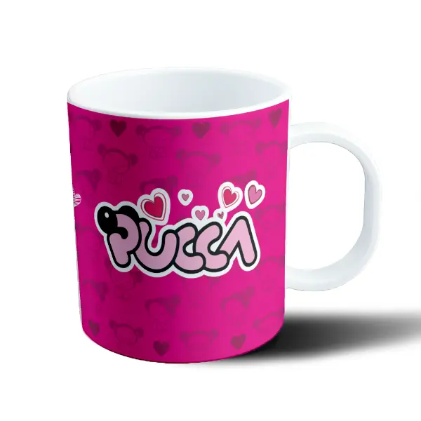 Taza de Plástico Pucca Garu Enamorados